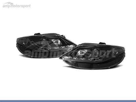 Faros Delanteros Luz Diurna Led Real Drl Para Seat Ibiza J