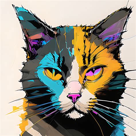 cats  illustrations  design  characters profile  brush