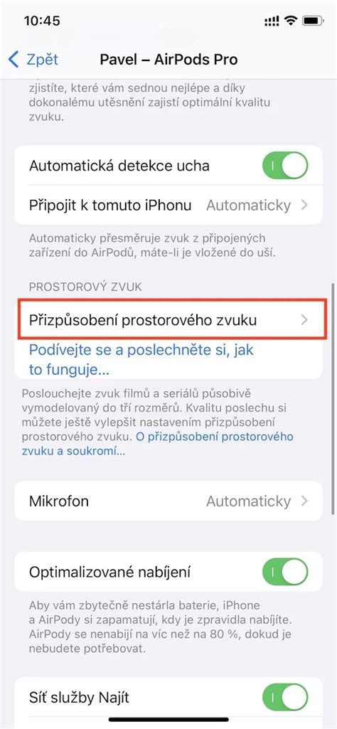 Jak Na Iphone Aktivovat P Izp Soben Prostorov Ho Zvuku Pro Airpods