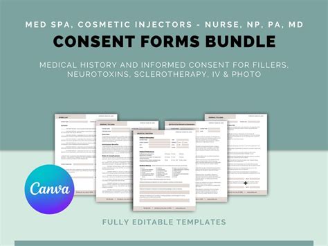 Editable Consent Forms Botox Dermal Fillers Sculptra Sclerotherapy