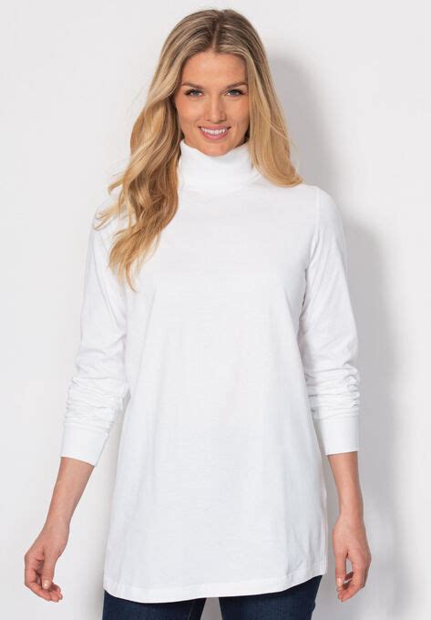 Perfect Long Sleeve Turtleneck Tee Woman Within