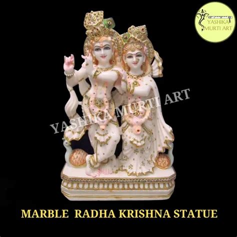 Marble Radha Krishna Statue For Worship And Temple With 12 48 Inch