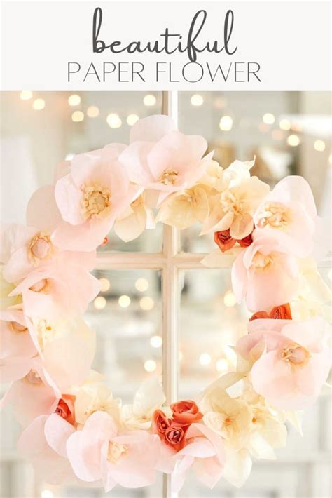 Paper Wreath Diy Paper Flowers Happy Happy Nester