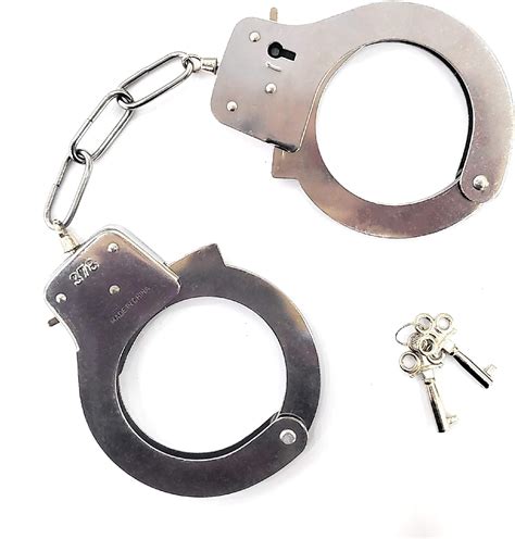 Kostüme Stainless Steel Metal Handcuffs Toy Handcuff Prop With Keys For