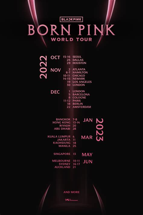 UPDATE BLACKPINK BORN PINK WORLD TOUR 2022 2023