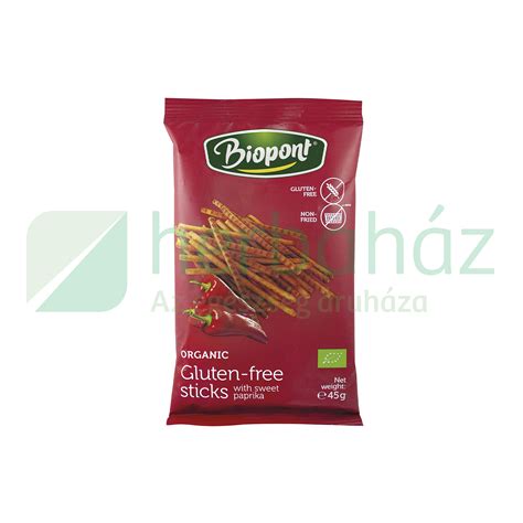 BIO BIOPONT GLUTÉNMENTES SÓSPÁLCIKA PAPRIKÁS 45G Herbaház