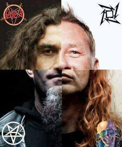 Clockwise Starting At Top Left Tom Araya James Hetfield Dave