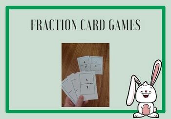 Fraction Card Games by Speefie's Treehouse | TPT