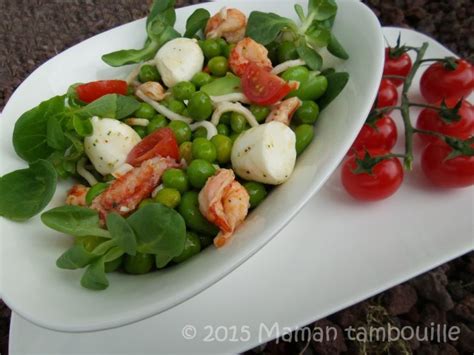 Salade aux écrevisses et petits pois Maman Tambouille