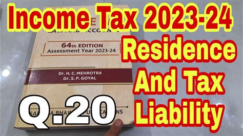 Income Tax Residence And Tax Liability Q Hc Mehrotra