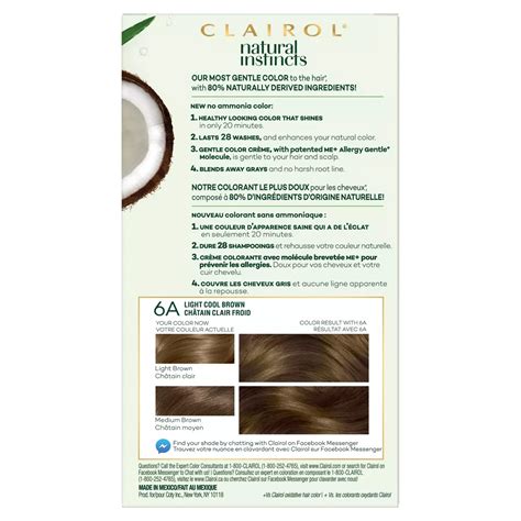 Clairol Natural Instincts Vegan Demi Permanent Hair Color 6a Light