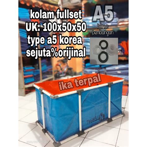 Jual Terpal Kolam Ikan Kolam Fullset Rangka Ukuran X X Type A