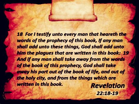 Revelation 22 18 19 Revelation 22 Every Man Book Of Life Prophecy