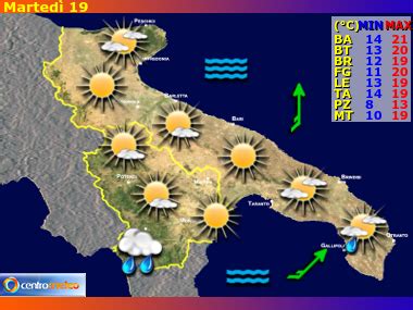 Previsioni Meteo Puglia E Basilicata 24h Mappe Grafiche Riassuntive