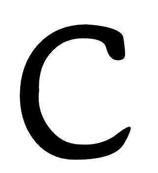 letter   shown  black   white background