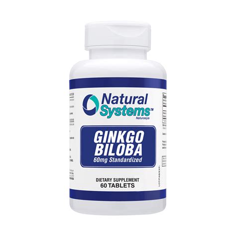 Ginkgo Biloba 60 Mg 60 Tabletas Natural Systems Puerto Rico