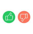 Thumbs Up Thumbs Down Emblems Like Dislike Icons Vector Image