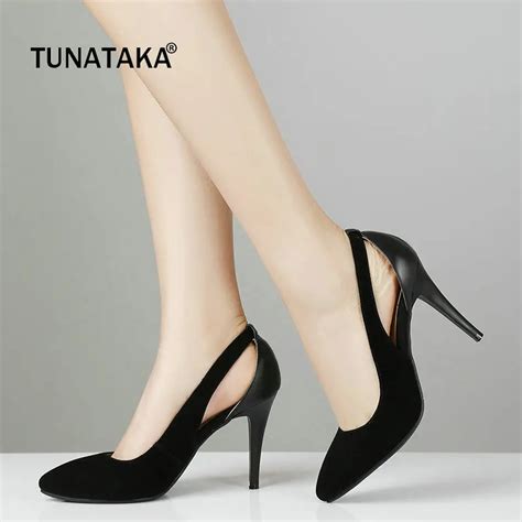 Sexy Thin High Heel Pointed Toe Suede Woman Pumps Fashion Slip On Party Lazy High Heel Shoes