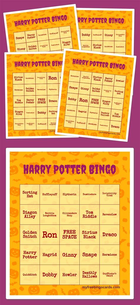 Harry Potter Bingo Printable Free Printable Templates