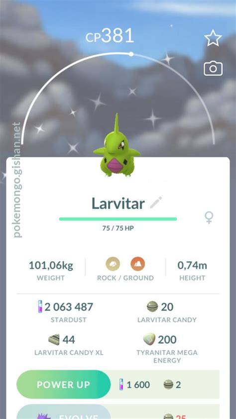 Shiny Larvitar - Pokemon Go