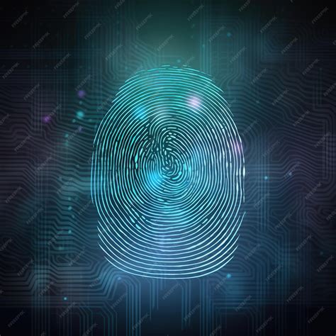 Premium AI Image | holographic digital fingerprint cyber security