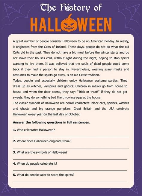 Pin By Barbara Ibarra On School Halloween Worksheets Halloween