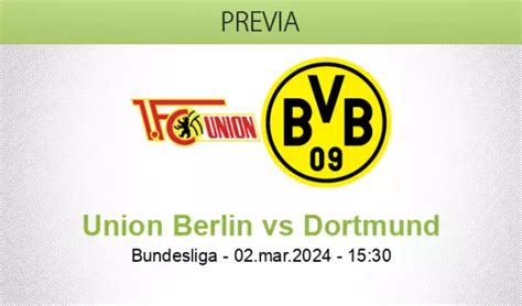 Pronóstico Union Berlin Borussia Dortmund