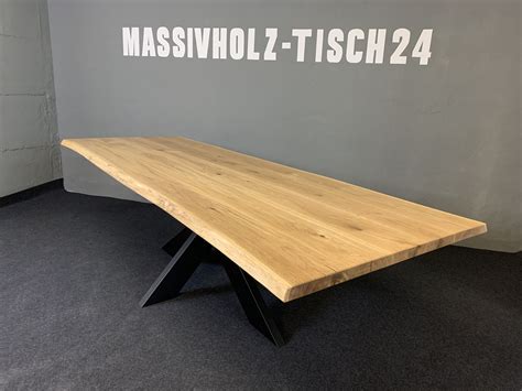 EICHEN TISCHPLATTE MIT SCHWEIZER KANTE Massivholztisch 24