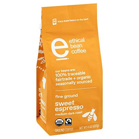 Ethical Bean Fairtrade Organic Coffee Sweet Espresso Medium Dark Roast