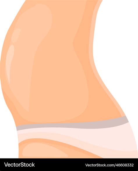 Female Belly Icon Cartoon Fat Woman Royalty Free Vector