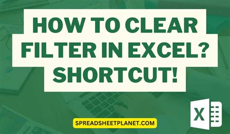 How To Clear Filter In Excel Shortcut