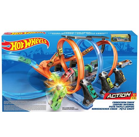 Hot Wheels Corkscrew Crash Track Set Billig