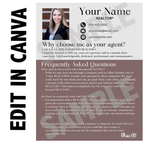 Real Estate Template Meet Your Agent Real Estate Agent - Etsy