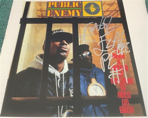 REAL FLAVOR FLAV SIGNED PUBLIC ENEMY 12X12 ALBUM COVER PHOTO W EXACT