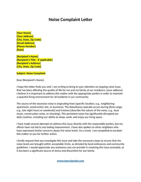 Free Printable Complaint Letter Templates Word Pdf School Formal