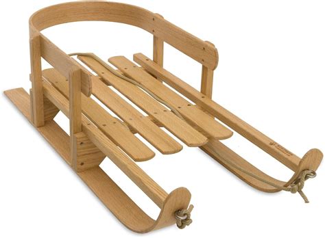 Outdoor Wooden Pull Sleds For Kids Wood Snow Sleigh For Toddler Or