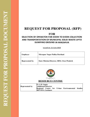 Fillable Online Request For Proposal Rfp For Selection Of Operator