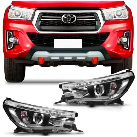 Farol Hilux Srv M Scara Negra Foco