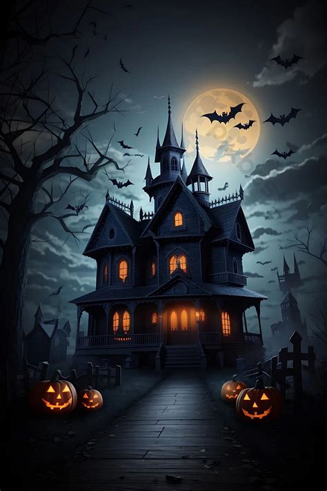 Halloween Background With Haunted House Backgrounds PNG, 56% OFF