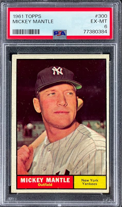 Lot Detail Topps Mickey Mantle Psa Ex Mt