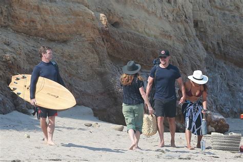 Luciana Barroso In A Bikini With Matt Damon At The Beach In Malibu