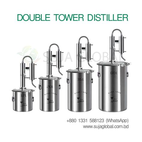 60 Liter Distiller Plant SS 304 Double Tower Distiller Price in BD