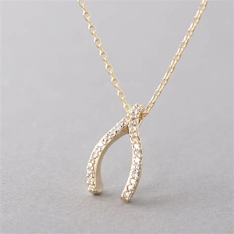 Swarovski Yellow Gold Jenny Wishbone Necklace Sterling Silver ...