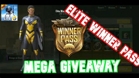 Pubg Mobile Lite Free Winner Pass Mega Giveaway Pubg Lite Season