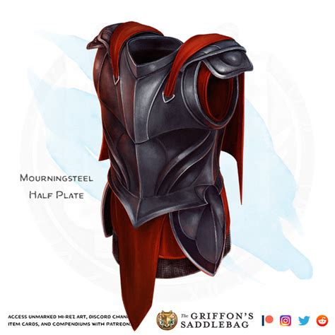 {the Griffon S Saddlebag} Mourningsteel Half Plate Armor Half Plate Thegriffonssaddlebag