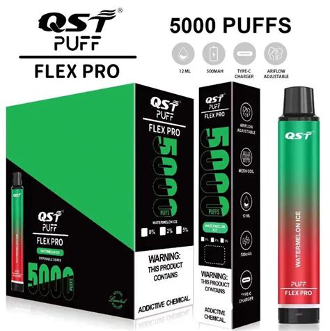 Original Qst Puff Flex Pro Puffs Disposable Cigarette Vape Device