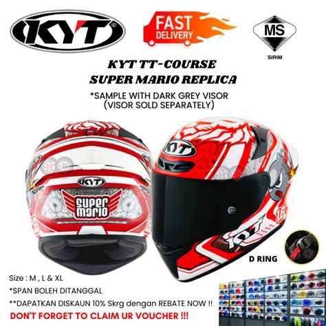 Kyt Tt Course Series Helmet Full Face Xavier Simeon Super Mario