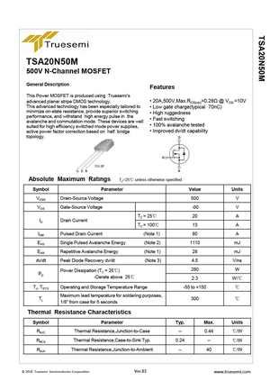 Tsa N M Mosfet Datasheet Pdf Equivalent Cross Reference Search