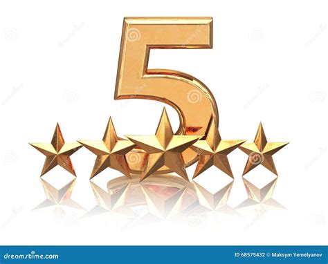 Golden Five Star Rating System Royalty Free Illustration