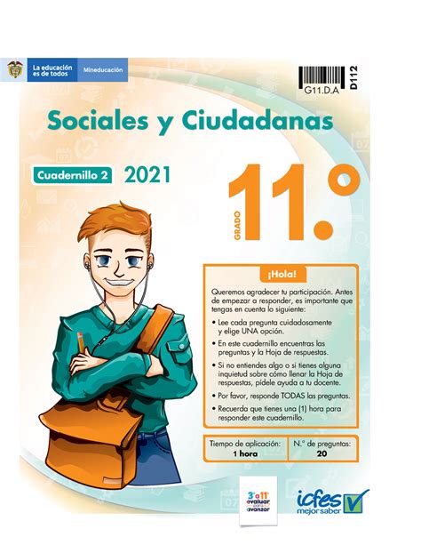 Cuadernillo Socialesy Ciudadanas 11 2 2021 Tiempo de aplicación 1